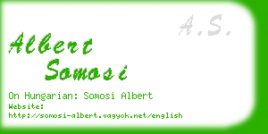 albert somosi business card